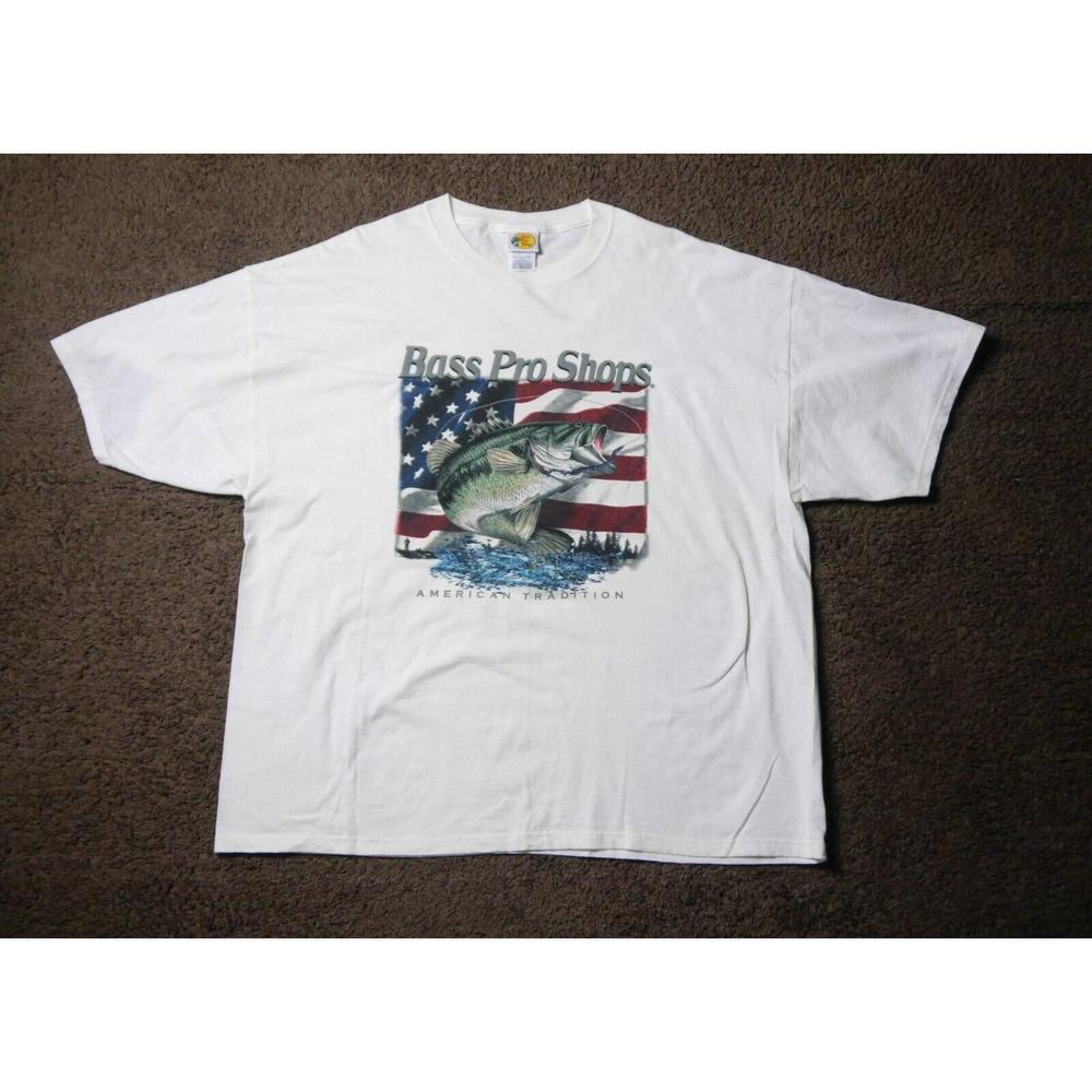 Men's Bass Pro Short Sleeve Size 2Xl White